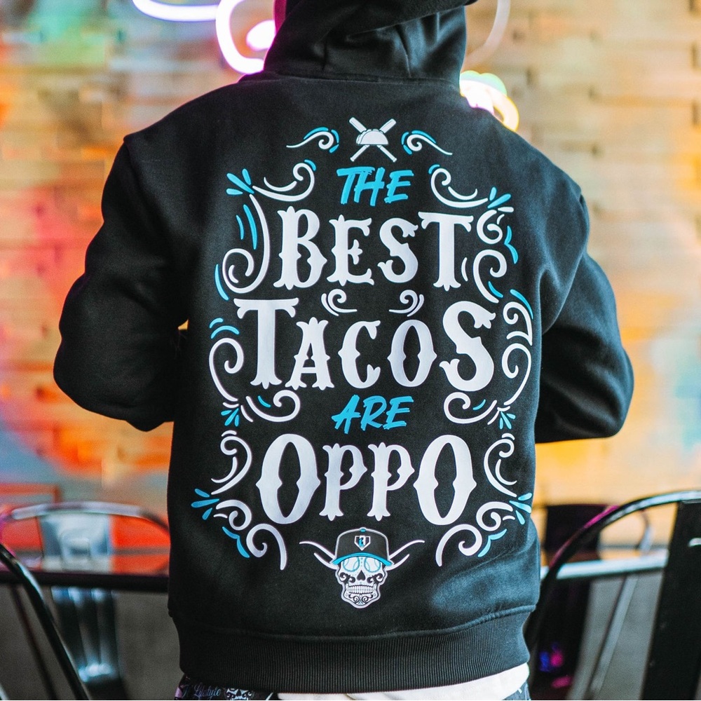 Best Tacos Are Oppo Youth Hoodie - Picture 3 of 6